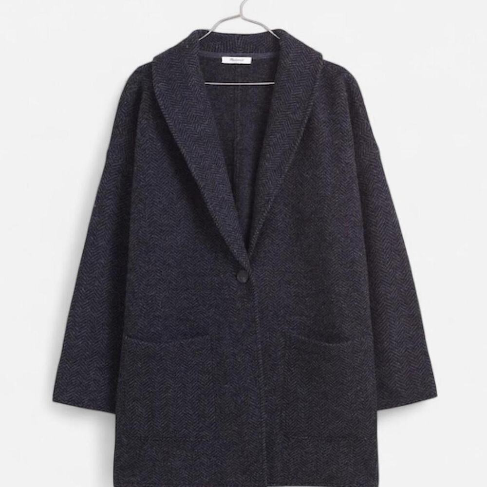 Madewell herringbone blazer sweater jacket